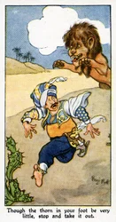 Aunque la espina en tu pie es muy pequeña, detente y quítala, 1931